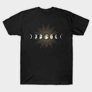 Moon phases and rays T-Shirt